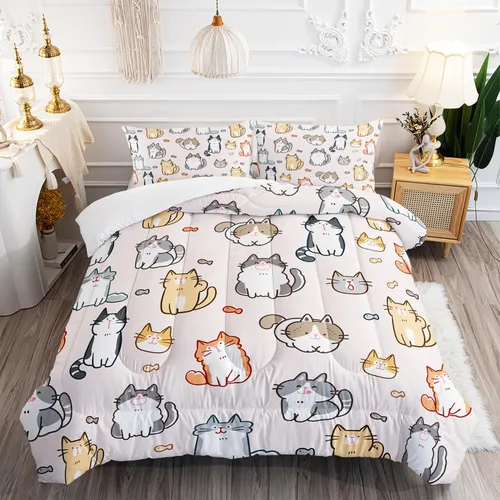 Vista 23 de Juego de edredón de mariposa tamaño individual para niñas, niños y adultos, juego de ropa de cama con patrón de flores de lavanda, juego de cama