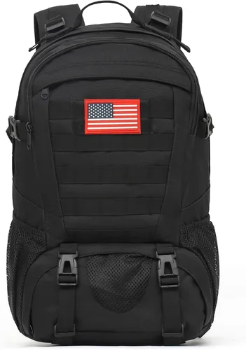 Vista 12 de Mochila de camuflaje, pequeña mochila táctica para exteriores, mochilas militares para niños adolescentes para la escuela con puerto de carga USB