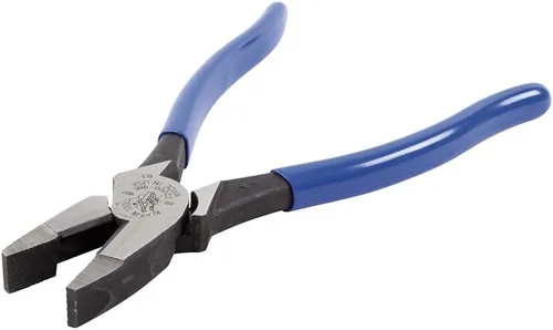 Vista 5 de Klein Tools Cortador lateral D2000-9NE Alicates Linemans Cut ACSR, tornillos, clavos, alambre duro, alicates eléctricos de 9 pulgadas