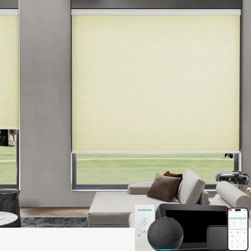 Vista 16 de MYshade Persianas celulares de tamaño personalizado, persianas opacas sin cordones para dormitorio, baño, sala de estar, control de luz, persianas