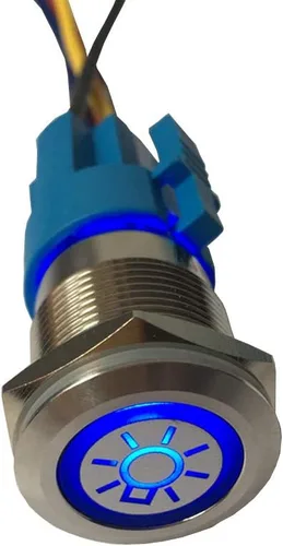 Vista 12 de ESUPPORT Interruptor de palanca de metal de advertencia de peligro de La luz azul del LED cambia el cable del enchufe del zócalo del vehículo 62.3