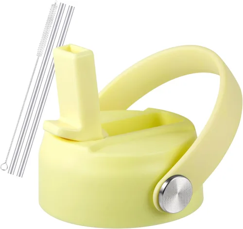Vista 8 de Tapa de popote RRegeny para Hidromatraz de Boca Ancha 32 40 oz, Tapas con asa flexible compatible con Hidromatraz, Tapa deportiva de repuesto