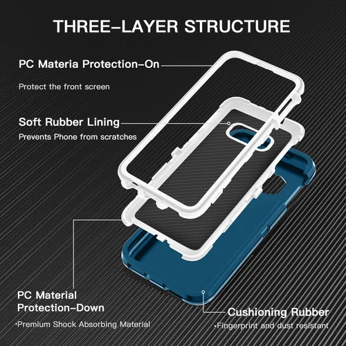 Vista 2 de I-HONVA Funda para Galaxy S10E a prueba de golpes, a prueba de polvo y caídas, 3 capas, protección de cuerpo completo [sin protector de pantalla]