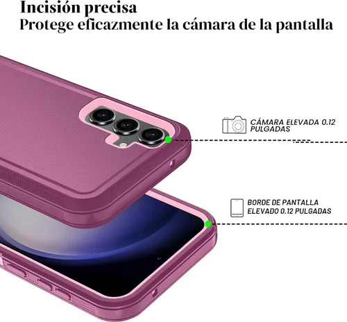 Vista 3 de ONOLA Funda para Samsung Galaxy S24+ / Funda S24 Plus con protector de pantalla HD [No es compatible con S24 / S24 Ultra], Funda de teléfono Vino