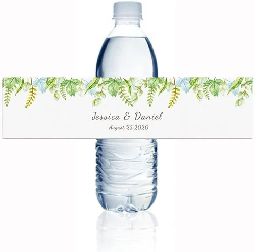 Vista 3 de Etiquetas personalizadas para botellas de agua de boda, calcomanías, cumpleaños, aniversarios, calcomanías personalizadas para botellas de agua