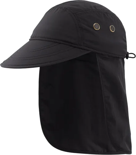 Vista 12 de Connectyle Sombrero de sol plegable con protección UV para hombre con solapa extraíble para el cuello al aire libre para aventura al aire libre