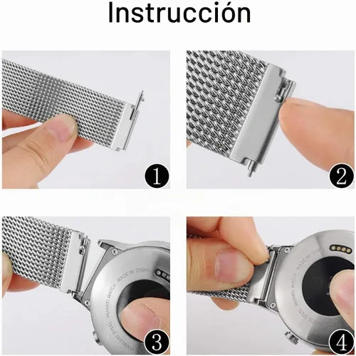 Vista 4 de FitTurn 3 pares de adaptadores compatibles con Samsung Galaxy Watch 7 Ultra de 1.850 in, correa de conector de botón de acero inoxidable, adaptador