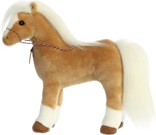 Vista 5 de Aurora Exquisito animal de peluche Breyer Morgan - Detalles realistas - Juego imaginativo - Marrón 13 pulgadas