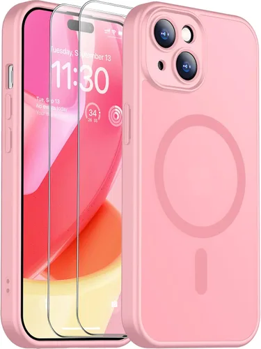 Vista 9 de SPIDERCASE Funda magnética translúcida diseñada para iPhone 11, con 2 protectores de pantalla de vidrio templado, antihuellas, para iPhone 11 de 6.1