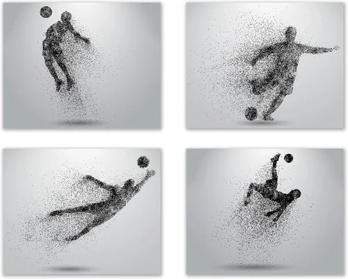 Vista 8 de Summit Designs Impresiones artísticas de fútbol para pared, juego de 4 pósteres de fútbol sin marco (8 x 10), decoración de habitación para hombres