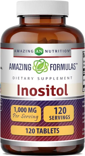 Vista 4 de Amazing Formulas - Suplemento de inositol de 1000 mg Tabletas Sin OMG Sin gluten Fabricado en Estados Unidos (1 paquete, 60 unidades)