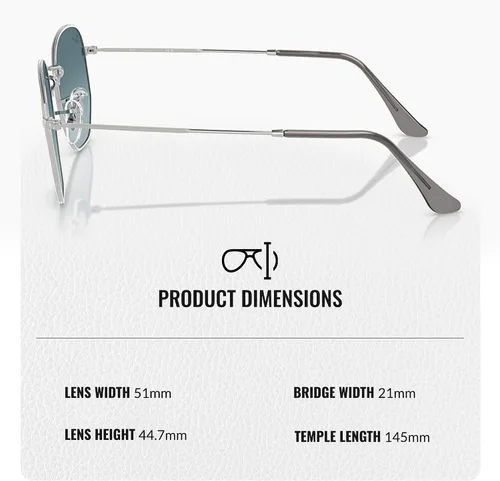 Vista 29 de Ray-Ban RB3548N Lentes planas hexagonales, gafas de sol cuadradas y redondas con kit oficial de gafas