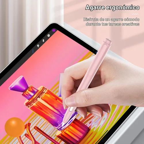 Vista 6 de Moko Funda retráctil compatible con Apple Pencil Pro/2ª generación, rosa claro Retráctil, con clip, cubierta de PC, soporte de doble toque