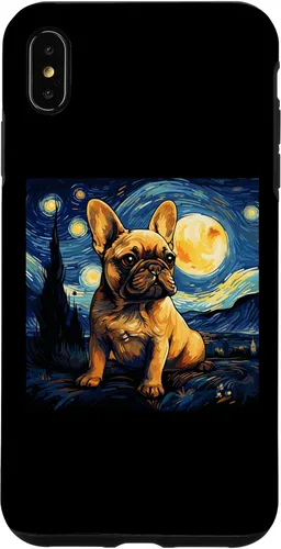Vista 11 de Funda para iPhone 14 Pro Max Van Gogh Dog Bulldog francés