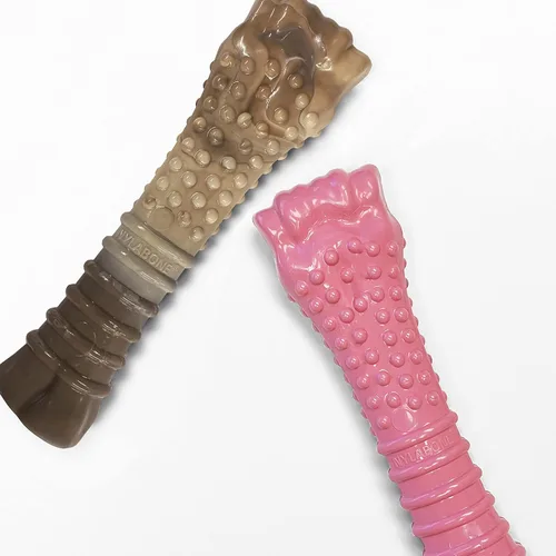 Vista 14 de Nylabone Power Chew - Juguete masticable para perros para concientización sobre el cáncer de mama, juguetes indestructibles para masticadores