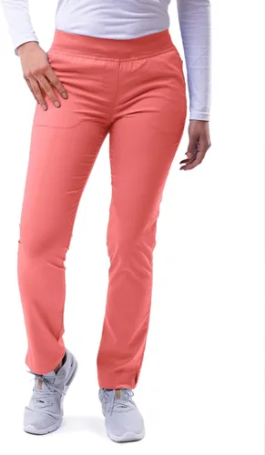 Vista 13 de Adar Pro Scrubs para mujeres - Pantalones de uniforme médico tipo yoga de pierna ajustada Peltre