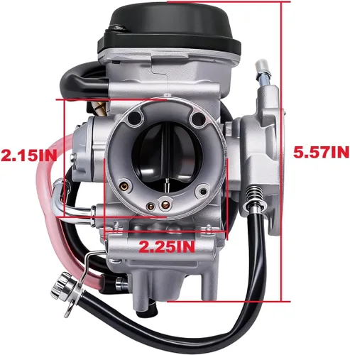 Vista 4 de Carburador LTZ400 compatible con Suzuki LTZ 400 LT-Z400 2003 2004 2005 2006 2007 Quadsport ATV Carb con filtro de aire, válvula de gasolina