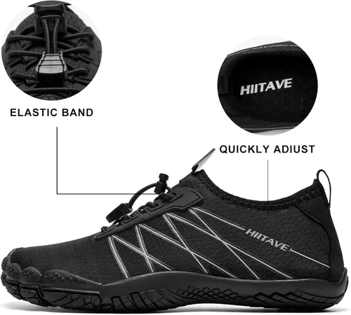 Vista 3 de HIITAVE - Zapatos acuáticos y con sensación de pies descalzos para hombre calcetines acuáticos de secado rápido para deportes al aire libre