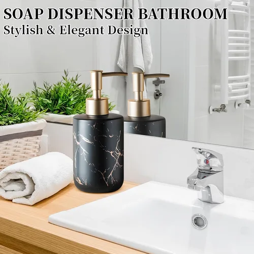 Vista 2 de Dispensador de jabón dorado, dispensador de jabón para platos para cocina, dispensador de bomba de jabón líquido para ducha, dispensador de loción