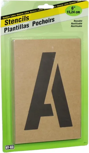 Vista 9 de HY-KO Products ST-1 Plantillas de números y letras, 1 pulgada, color marrón
