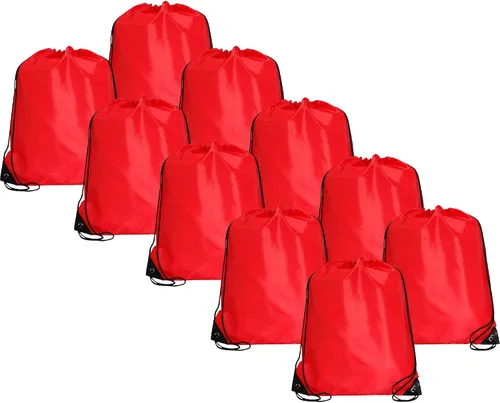 Vista 17 de Threadart Mochilas con cordón – Paquete de 10 Saco deportivo de cuerda Gimnasio, almacenamiento y viajes Grande 15 x 18.5 pulgadas, Agua