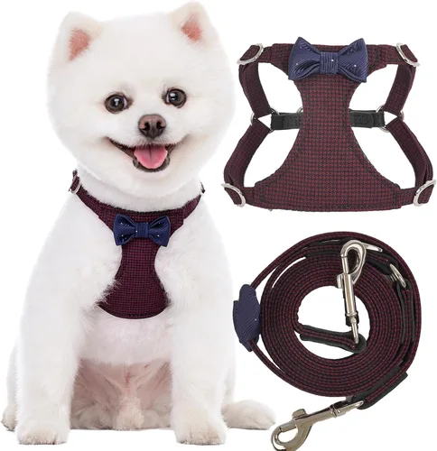 Vista 6 de Arnés sin tirones XS para perro con correa multifunción para perro, chaleco arnés suave y ajustable para mascota sin ahogo a prueba de escape
