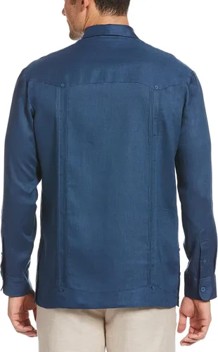 Vista 2 de Cubavera Men's 100% Linen Four-Pocket Long Sleeve Button Down Guayabera Shirt (Size Small - 5X Big & Tall)
