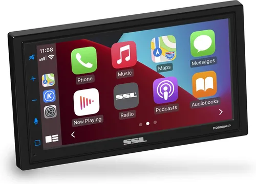 Vista 6 de Sound Storm Laboratories DDCP62 Estéreo para automóvil - Apple CarPlay, doble Din, pantalla táctil capacitiva de 6.2 pulgadas, Bluetooth, sin
