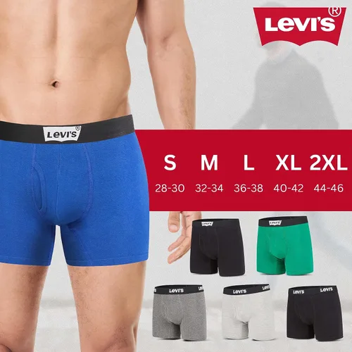 Vista 6 de Levi's Calzoncillos tipo bóxer de algodón transpirable para hombre, paquete de 6