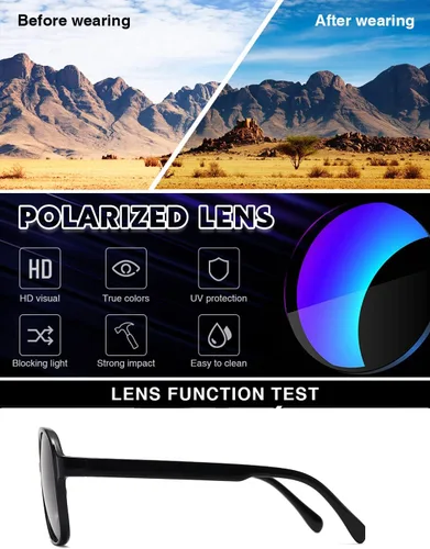 Vista 7 de Gafas de sol clásicas estilo aviador vintage para mujeres y hombres, montura grande, gafas de sol retro de los años 70