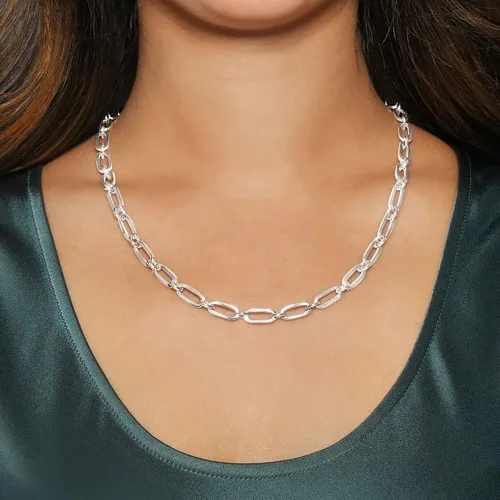 Vista 7 de Ross-Simons Collar de plata de ley italiana con clip de papel, Plata esterlina, no conocido
