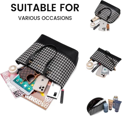 Vista 9 de Juego de 3 bolsos de mano para mujer, bolso estilo boho tipo bandolera para llevar colgado del hombro