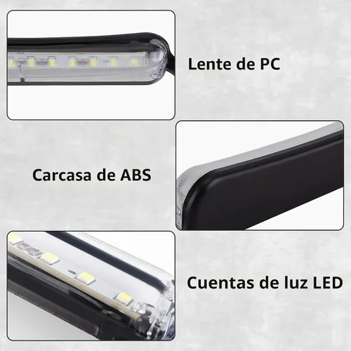 Vista 3 de Luces LED de matrícula de 12 V CC, luz universal de matrícula, conjunto de lámpara de matrícula impermeable, luz LED de placa de repuesto