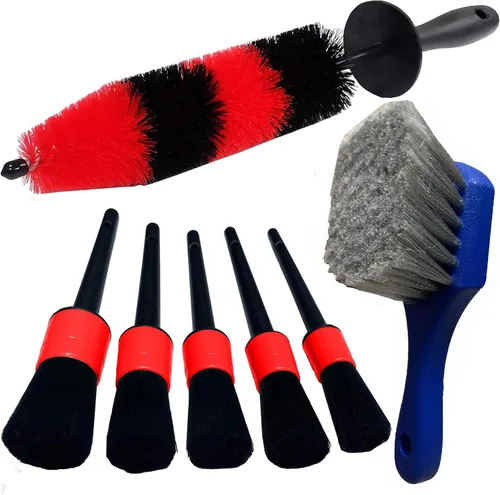Vista 7 de Cepillo de lavado de coche con mango largo, kit de detalles de coche Azul