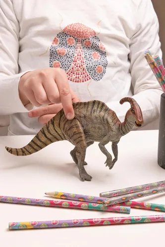 Vista 2 de Papo - Figura realista de parasaurolophus para niños - A partir de 3 años - Colección de dinosaurios - Juego educativo Descubrimiento