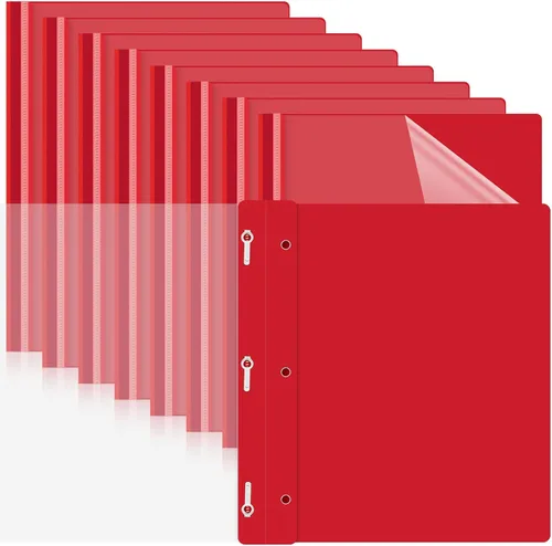 Vista 8 de Teling 48 portadas de informes frontales transparentes con puntas, carpetas de presentación de plástico de 3 puntas para currículum vitae