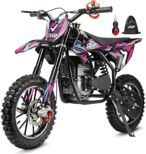 Vista 16 de FRP FX40 - Bicicleta de motocross a gas para adolescentes, 40 cc, 4 tiempos Púrpura