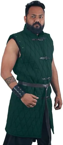 Vista 2 de THE MEDIEVALS Gambeson - Abrigo acolchado grueso y tejido de algodón de Armadura