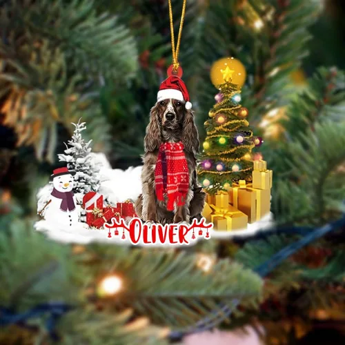 Vista 142 de NAZENTI Adorno personalizado de gato abisinio con árbol de pino, adorno de Navidad personalizado para perros amantes de las mascotas, colgante