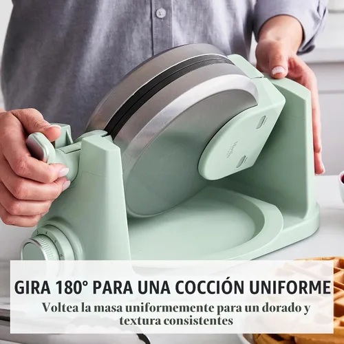 Vista 3 de Martha Stewart Máquina de gofres giratoria, placas antiadherentes