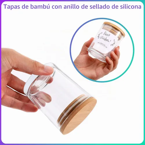 Vista 2 de 20 PCS Tarros para Velas, Tarros para Velas con Tapas, Kit para Hacer Velas, Tarros para Velas al Por Mayor para Velas Tarros de vela a granel