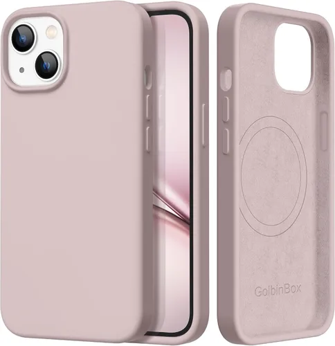 Vista 156 de GolbinBox Funda magnética para iPhone 17, compatible con MagSafe, cubierta de silicona integrada para control de cámara, funda de silicona líquida a