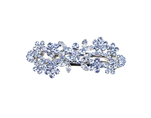 Vista 21 de Faship Clip de pasador de pelo de cristal floral AB multicolor