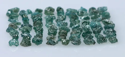 Vista 5 de 2.00cts Lot naturales sueltos Rough perforación de diamantes Bedas forma color azul L12