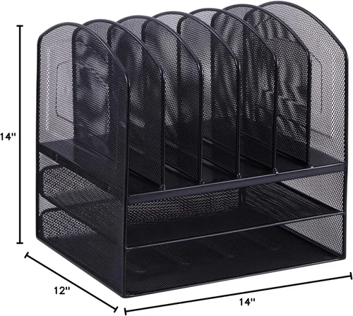 Vista 3 de Lorell LLR37523 Organizador de escritorio de malla vertical horizontal