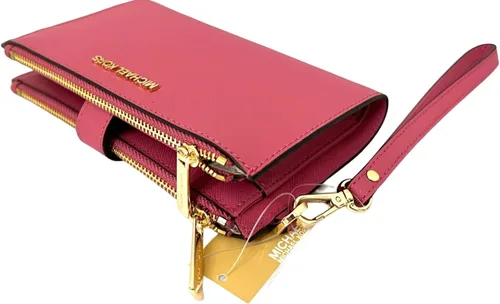 Vista 2 de Michael Kors - Billetera de viaje con doble cremallera, para mujer, modelo Jet Set, con correa para la muñeca