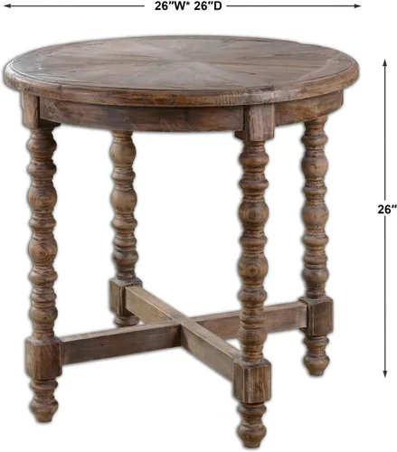 Vista 3 de Uttermost Samuelle - Mesa auxiliar de madera, color marrón