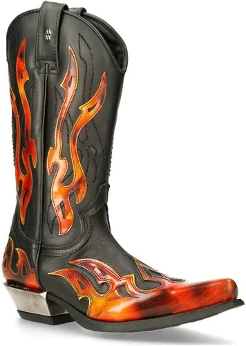 Vista 4 de New Rock 7921 Flame Western - Botas vaqueras para hombre