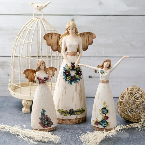 Vista 5 de Pavilion Gift Company Simple Spirits 41007 - Figura decorativa (7.5 pulgadas), color blanco, verde, bronceado
