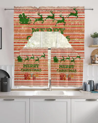 Vista 9 de Cenefa de árbol de copo de nieve, cenefa con dobladillo para barra, paneles de cortina para dormitorio, sala de estar, baño, cafetería, ventanas